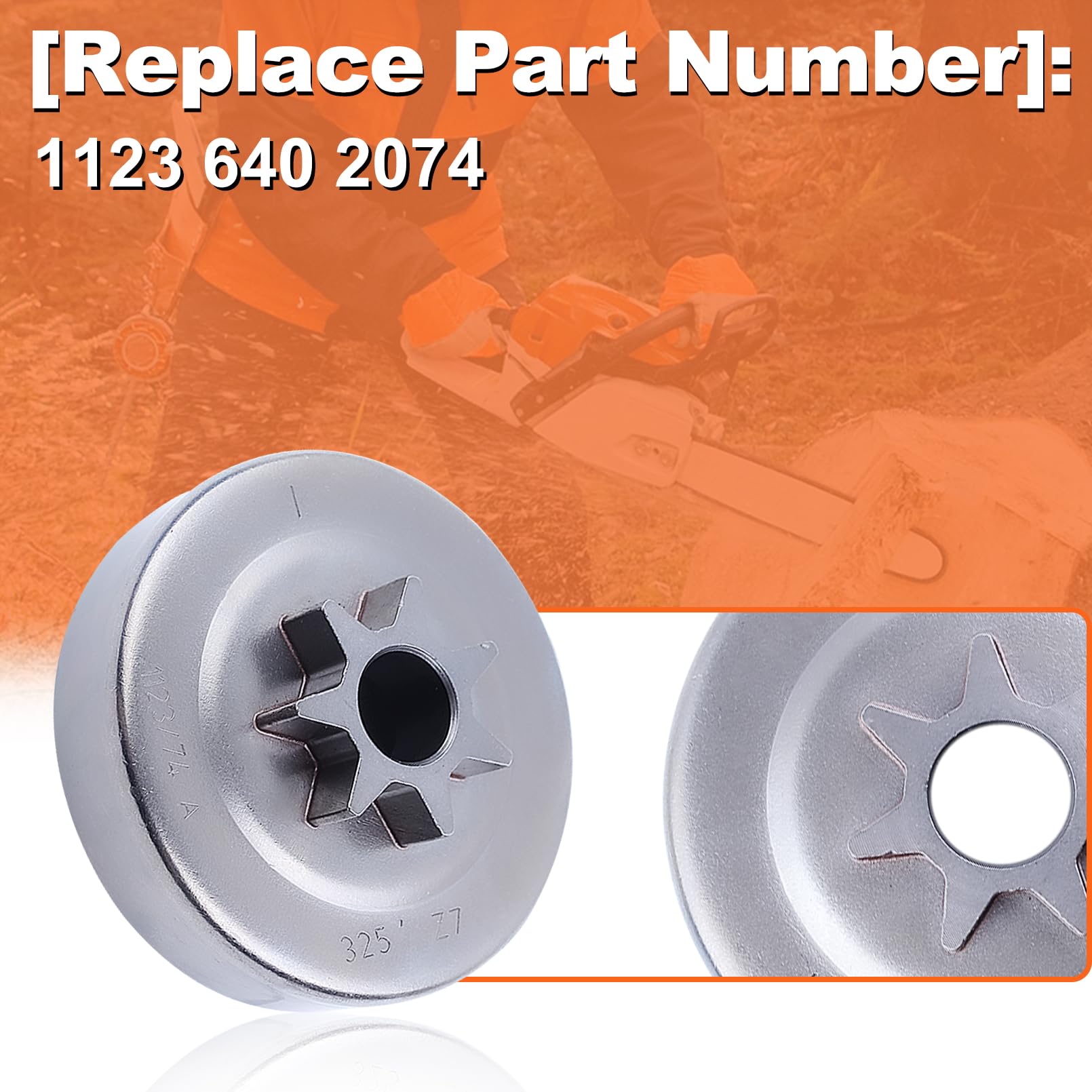 Amazon.com: Mtanlo Chain Drive Sprocket Clutch Drum .325 7T fit